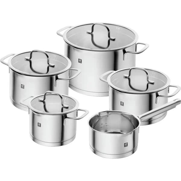 Zwilling TrueFlow Grytset 9 delar med 4 st glaslock
