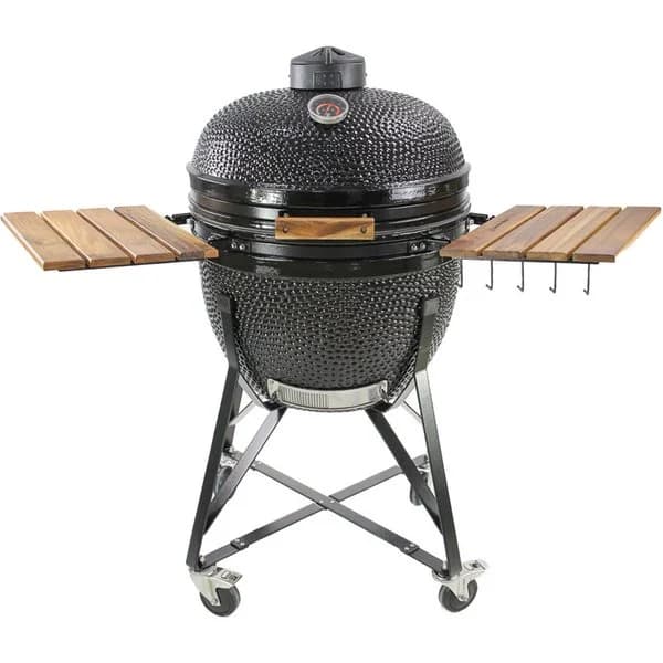 Kamado Sumo Maxi med ställ och sidobord, svart
