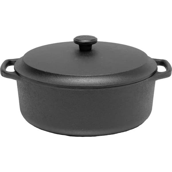 Skeppshult gjutjärnsgryta med järnlock, 5,5 liter