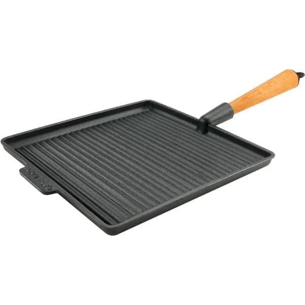 Carl Victor grillpanna i gjutjärn och bok handtag (Fyrkantig), 28 cm