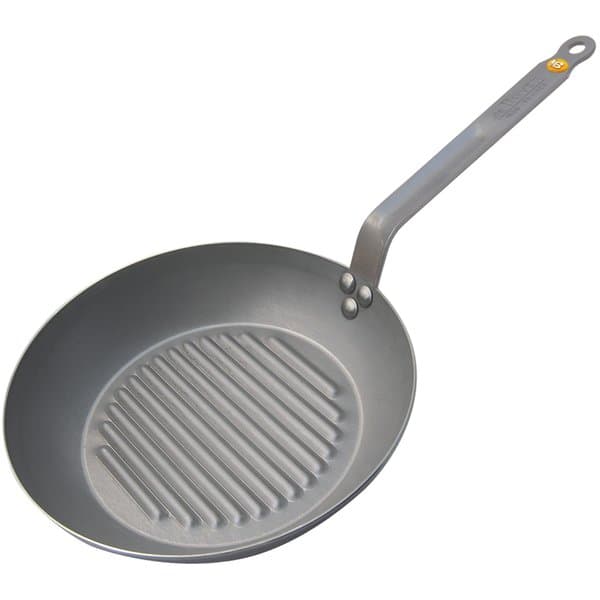 De Buyer grillpanna i kolstål (Lyonnaise Mineral B Dia), 32 cm