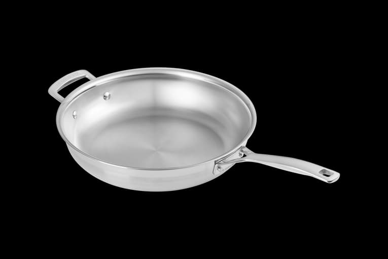 Le Creuset stekpanna i rostfritt stål (3-ply) med hjälphandtag, 28 cm