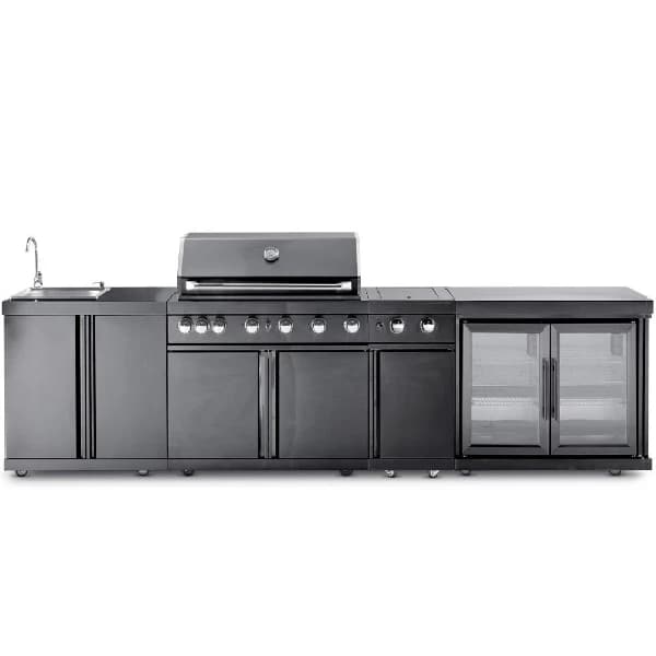 Bild av Myoutdoorkitchen - Wisconsin (Black Collection) med gasolgrill, vask och kyl