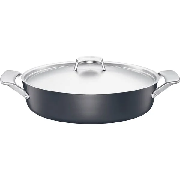Fiskars Taiten traktörpanna med lock och dubbla handtag, 28 cm