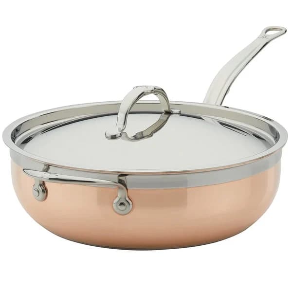 Hestan - CopperBond traktörpanna i rostfritt stål & koppar med lock, 28 cm