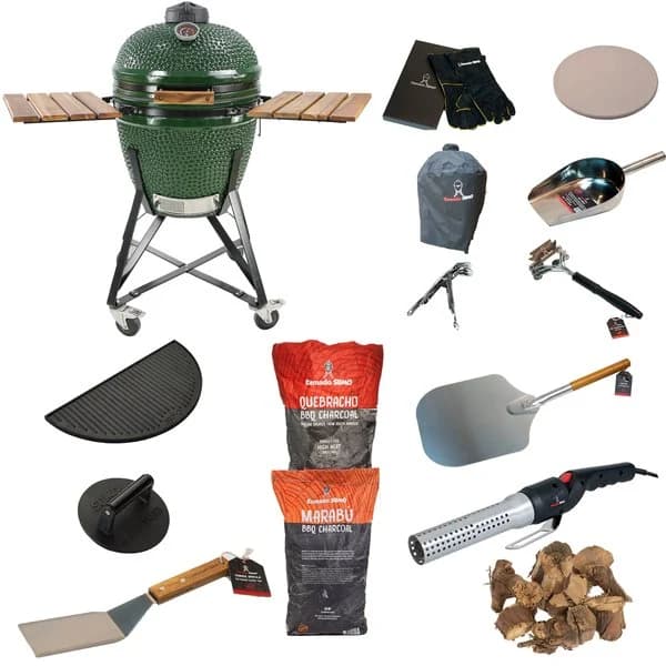 Kamado Sumo Midi Grön + Stora grillpaketet