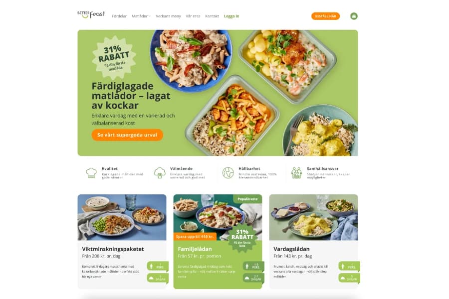 #4. BetterFeast - Matkassar till hushåll som vill ha färdiga matlådor