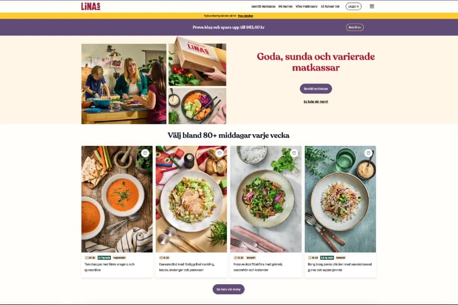 #1. Linas Matkasse - ledande aktören med färdiga matkassar i Sverige