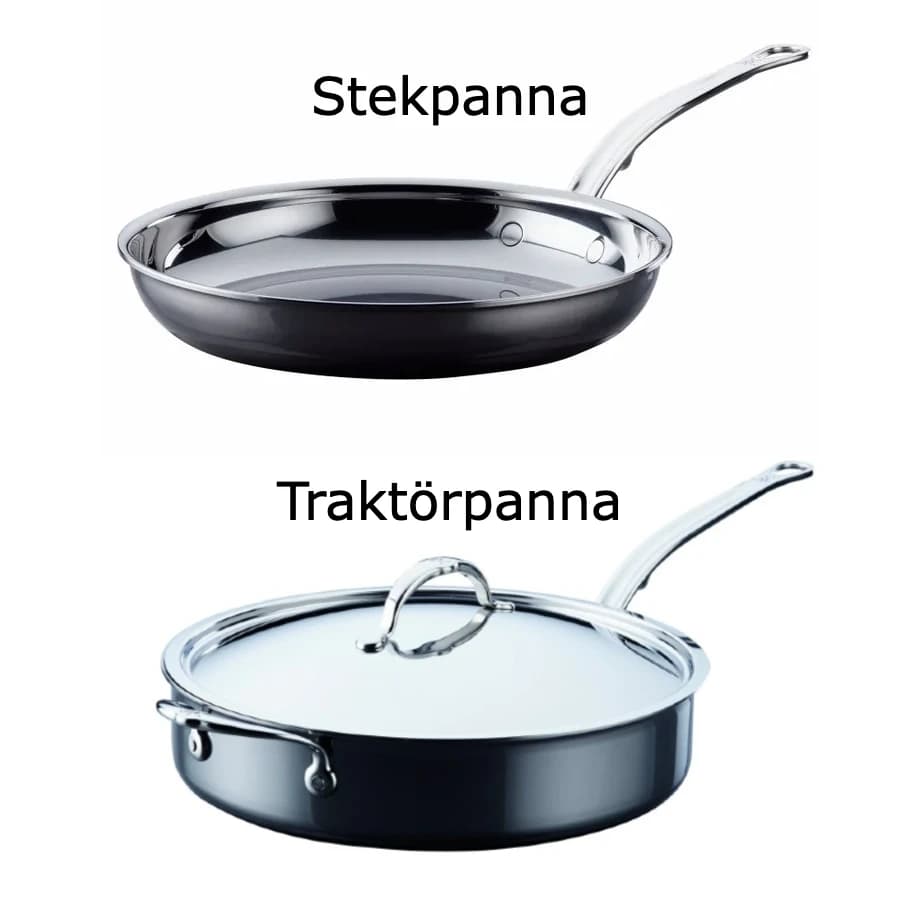 Skillnad mellan en traktörpanna och en vanlig stekpanna