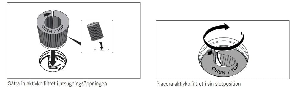 Installera kolfilter i BORA M Pure