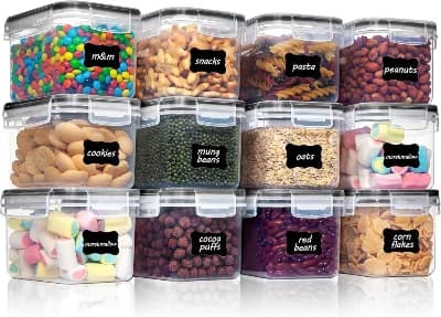Vtopmart set med förvaringsburkar, 0,8 l, müsliburk och matförvaringsburkar