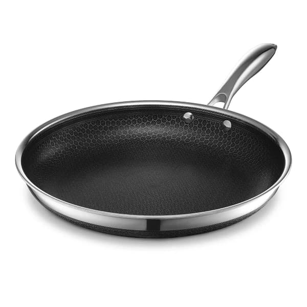 Hexclad stekpanna i rostfritt stål med Hybridbeläggning, 30 cm