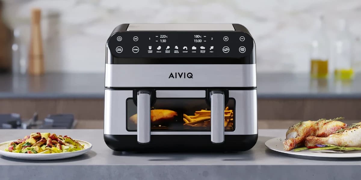 Airfryer med dubbla korgar från Aiviq