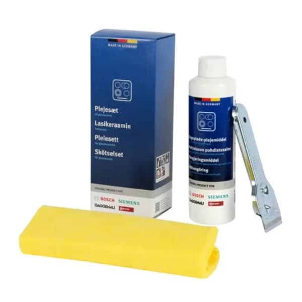 Bild av BSH Hällvårdsset (med rengöringsmedel och glasskrapa)