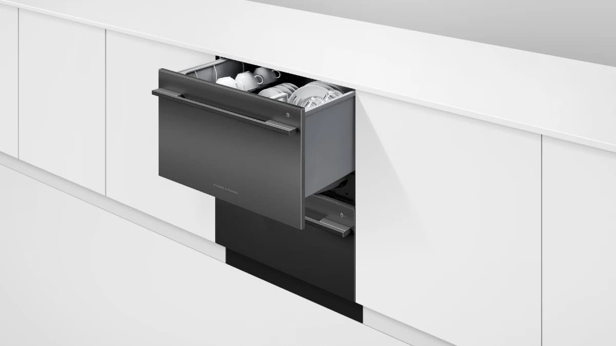 Diskmaskin i låda från Fisher and Paykel