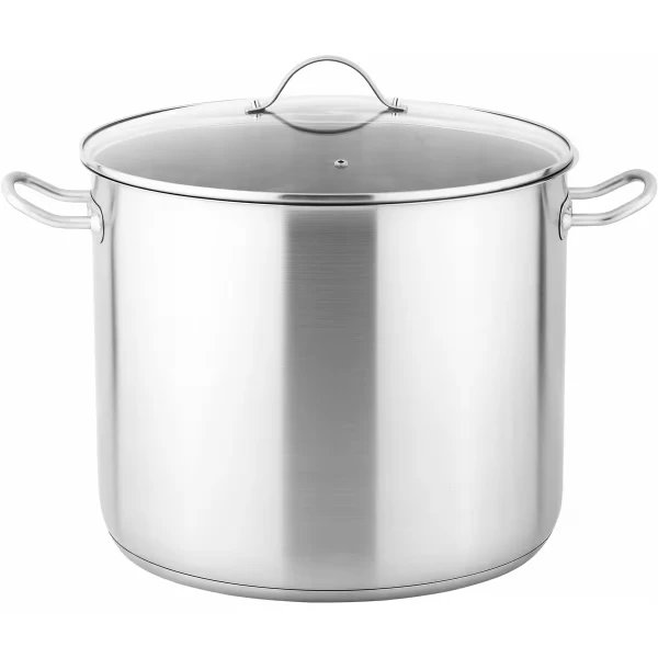 Mareld XL gryta med glaslock i rostfritt stål, 30 liter