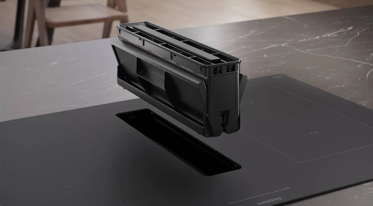 Enkelt filterbyte i alla spishällar med fläkt från Siemens