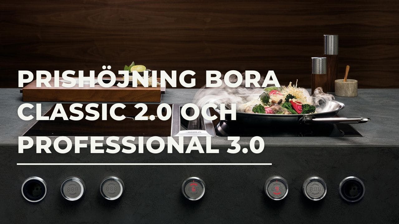 Viktigt: Prishöjning på BORA Classic 2.0 & Professional 3.0