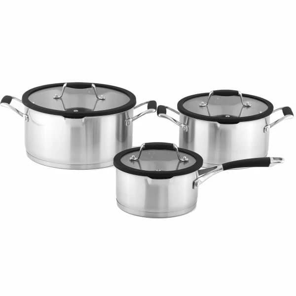 Mareld grytset i rostfritt stål, 3 delar