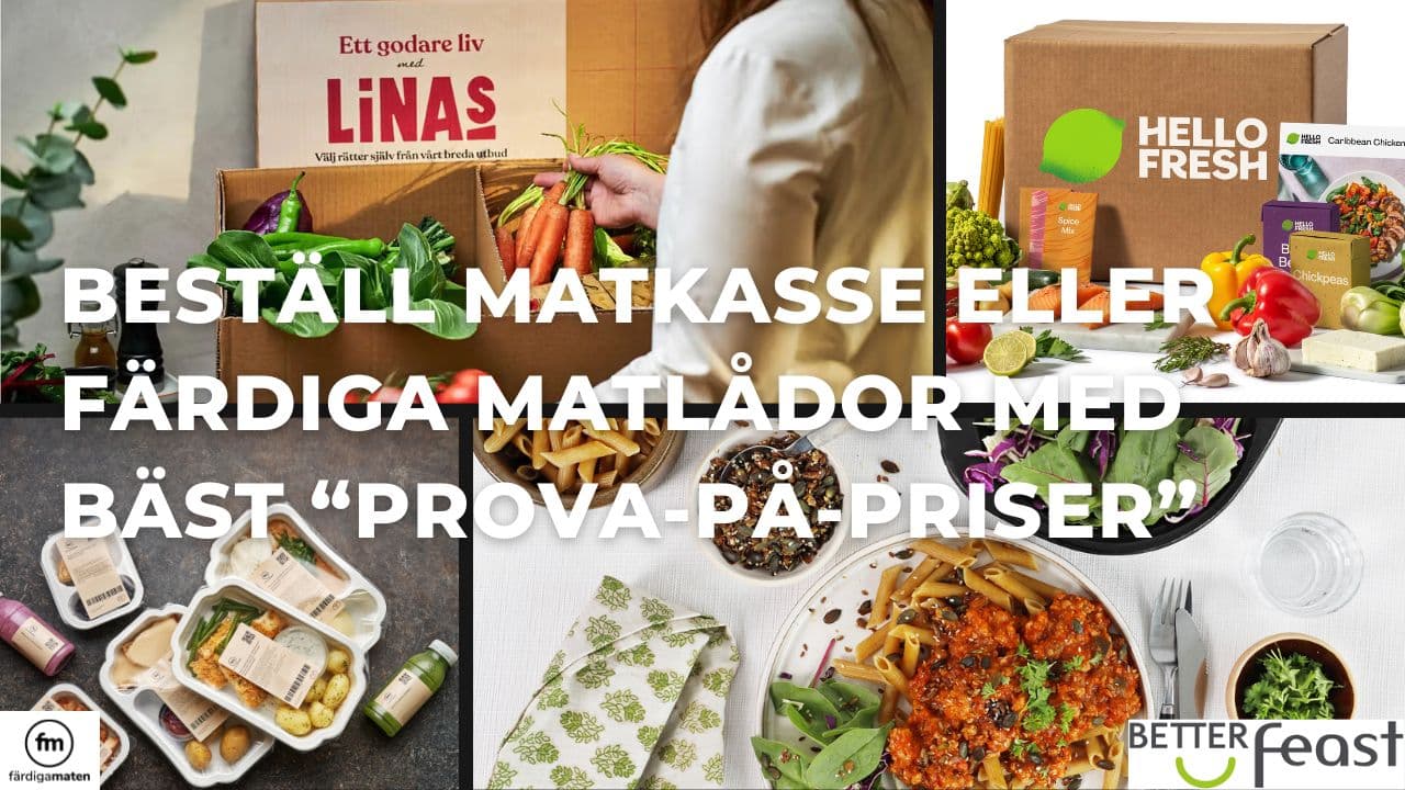 Vilka färdiga matkassar har bäst "prova-på-priser" och erbjudande i år?